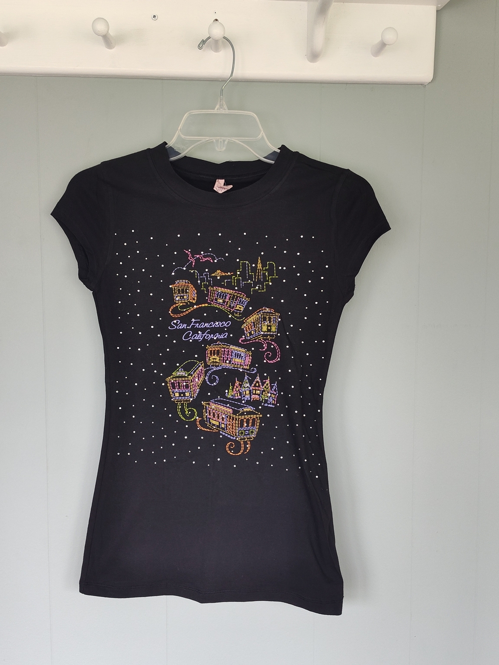 San Francisco Cable Car Graphic Tee - Black S